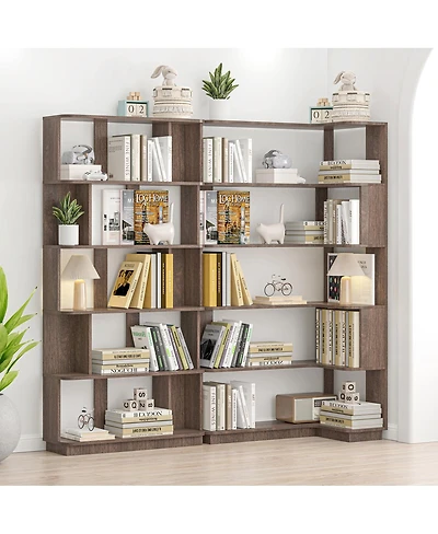 Streamdale Furniture Corner Bookshelf + Bookcase Set