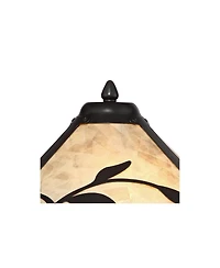 Franklin Iron Works Feuille 23 3/4" High Leaf and Vine Farmhouse Rustic Accent Table Lamps Set of 2 with Pull Chain