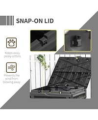 Outsunny 120 Gallon Compost Bin, Large Composter with 80 Vents,
