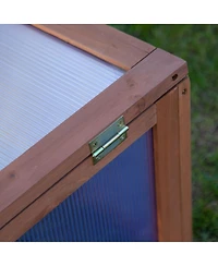 Outsunny 39" x 26" x 16" Wood Cold Frame