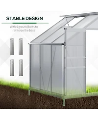 Outsunny 6' x 4' Walk-in house for Outdoor w/ Roof Vent Sliding Door