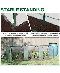 Outsunny Portable Tunneled house with Zippe Doors