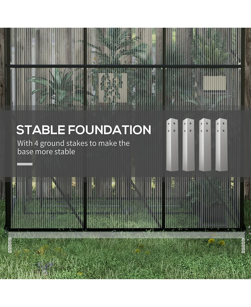 Outsunny 6' x 4' Polycarbonate Lean-to house,