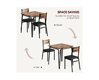 gaomon 3-Piece 2-Person Vintage Square Dining Table Set