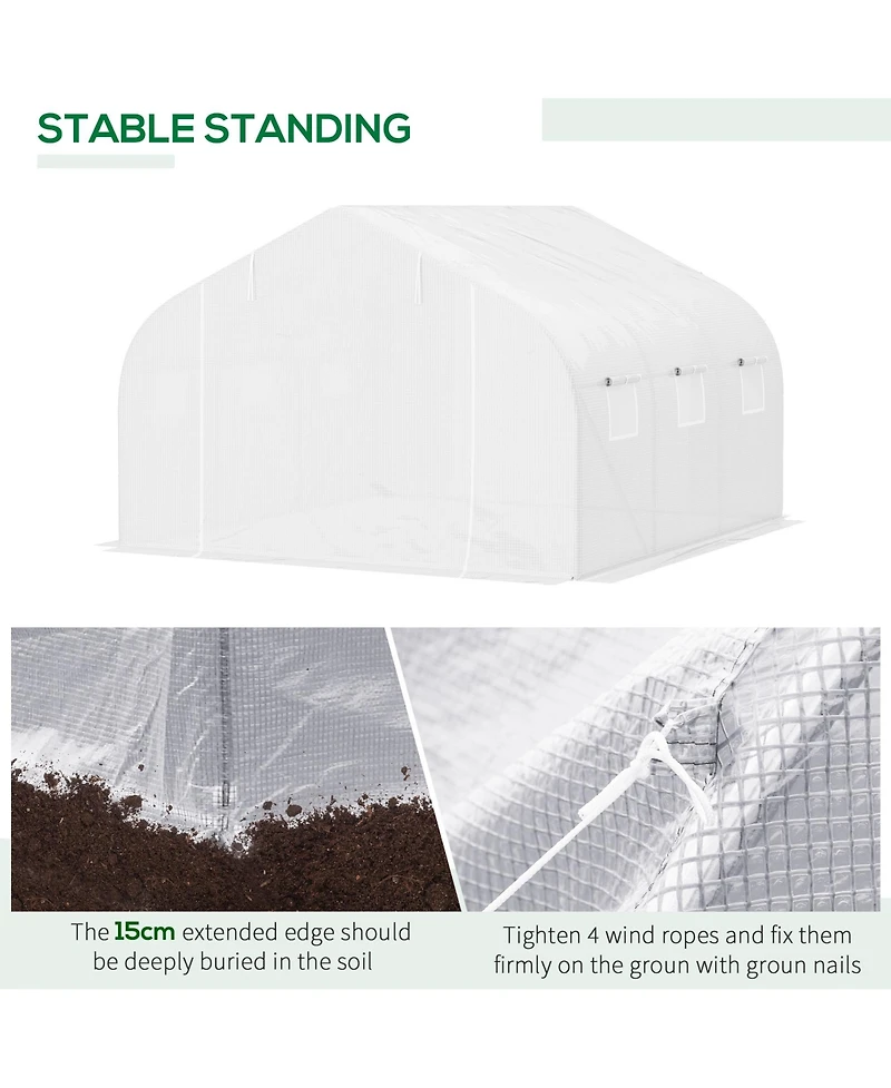 Outsunny 12' x 10' x 7' house Large Portable Walk-in Hot House