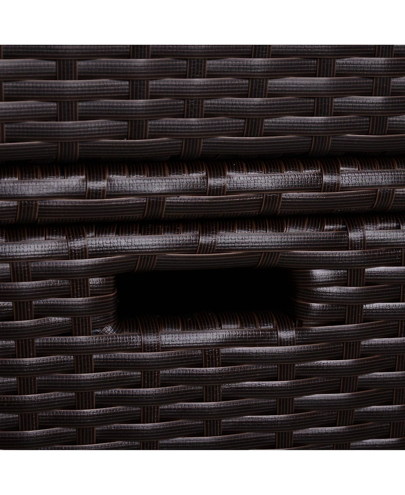 Outsunny Patio Wicker Pool Cabinet