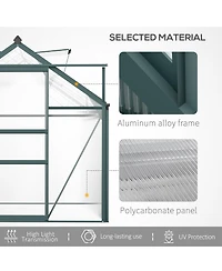 Outsunny 6' x 10' x 7' Large Polycarbonate Walk-in house,