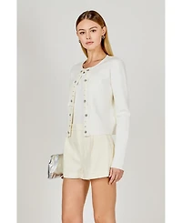 endless rose Women's Floral Detail Cardigan