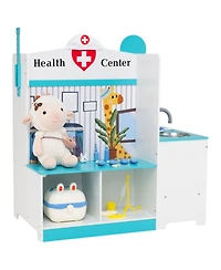 Slickblue Kids Doctor Kit Play Set with Adjustable Height Stand
