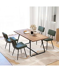 Gouun Upholstered Dining Chairs Set of 2 with Padded Backrest and Metal Legs