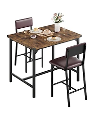 gaomon 3-Piece 2-Person Counter-Height Bar Table Set