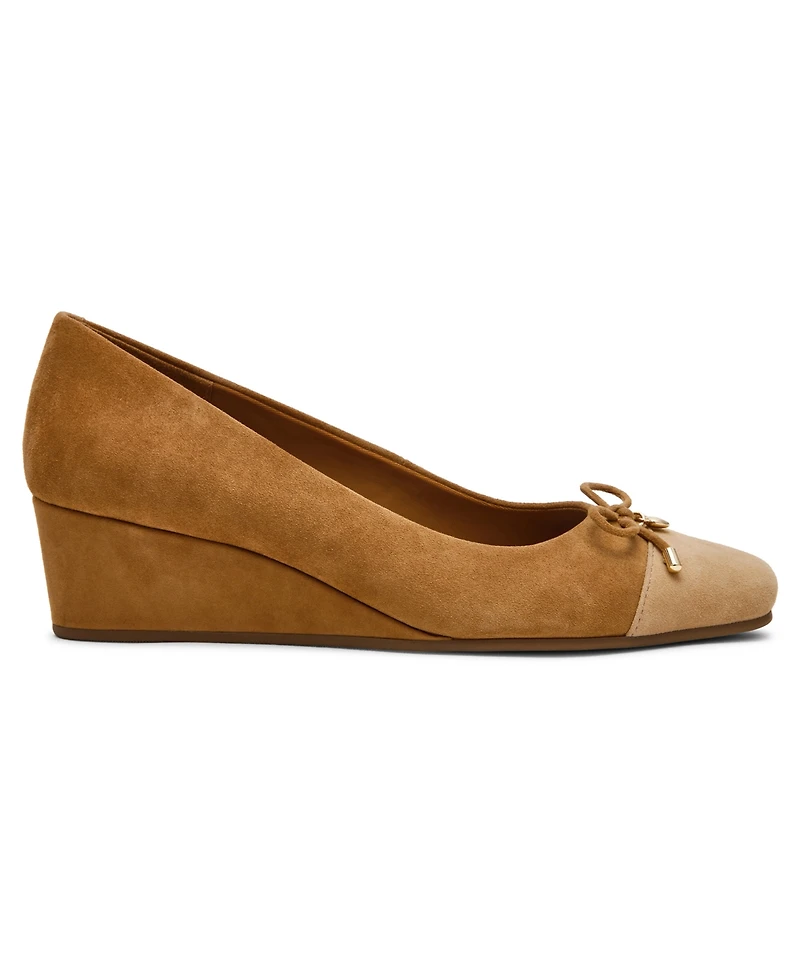 Anne Klein Women's Waiter Leather Wedge Heel Pumps