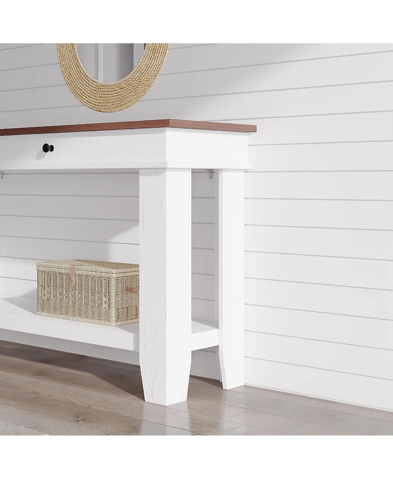 gaomon Rustic Farmhouse Wooden Console Table with Drawers