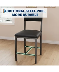 gaomon 4-Piece Industrial Rustic Dining Set with Bench