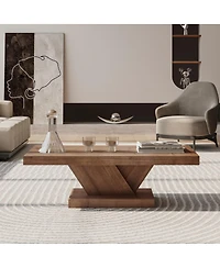 Streamdale Furniture 47" Modern Cross Leg Coffee Table