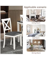 Streamdale Furniture Wooden Dining Chairs Set of 4 with Padded Seat