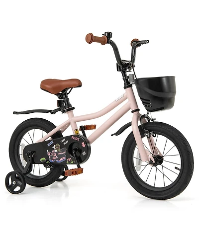 Slickblue Kids Bike with Basket and Customizable Handlebar Height
