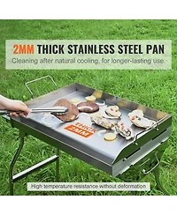 Ecooso 23.5 x 16 Inch Stainless Steel Stove Top Griddle with Handles and Oil Groove