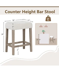 Gouun Upholstered Counter Height Bar Stools Set of 2.