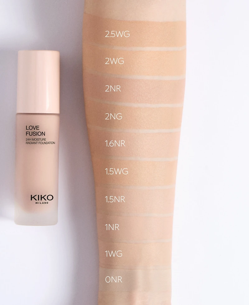 Kiko Milano Love Fusion 24-Hour Moisture Radiant Foundation, 1.01 oz.