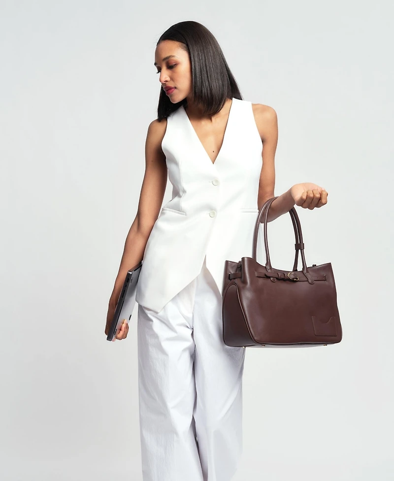 Oleada Marina Napa Leather Tote