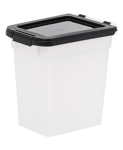 Iris Usa 10 Lbs / 12.75 Qt Airtight Dog Food Storage Container, 2 Pack, for Dog Cat Bird and Other Pet Food Storage Bin, Keep Fresh, Translucent Body,