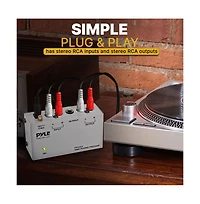 Pyle Ultra Compact Phono Turntable Preamp - Dc 12V Adapter Included