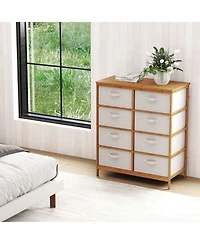 Gouun 8 Drawers Dresser with Removable Fabric Bins for Bedroom