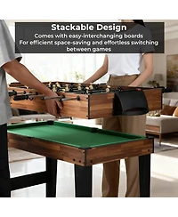 Slickblue 10 in 1 Combo Game Table with Foosball Multi Game Set