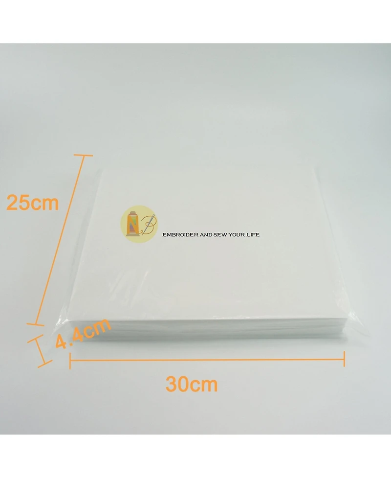 Gnuadz Away Machine Embroidery Stabilizer Backing Precut Medium Weight Fits Hoops Precut