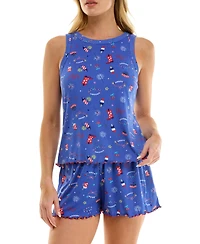 Roudelain Women's Crewneck Top and Pull-On Shorts, 2Pc Set