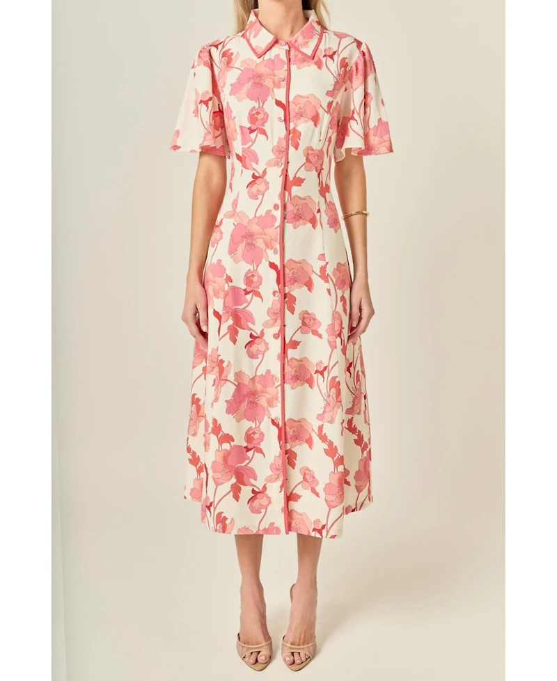 English Factory Women's A-Line Mini Shirt Dress