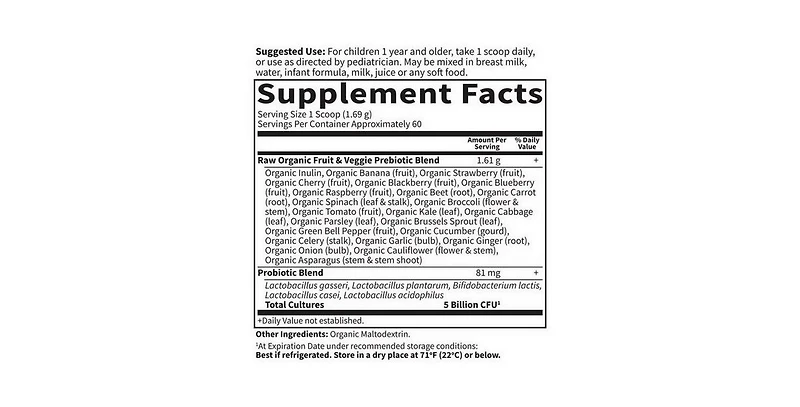 Garden of Life Raw Probiotics Kids Cooler Powder, 3.57 Oz