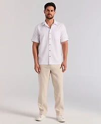 Cubavera Men's Palm Print Short-Sleeve Button-Down Shirt