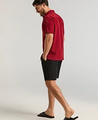 Cubavera Men's Pick Stitch Panel Short Sleeve Button-Down Shirt