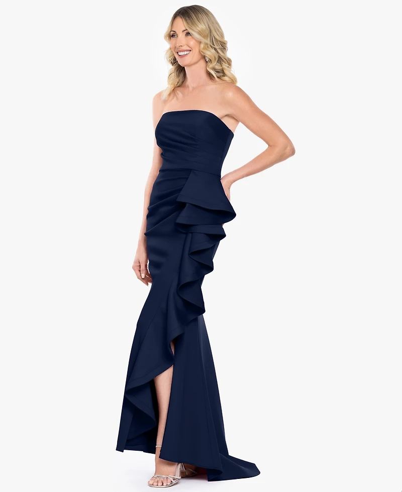 Betsy & Adam Women's Sleeveless Strapless Gown