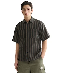 Scotch & Soda Men's Striped Short-Sleeve Cotton Shirt