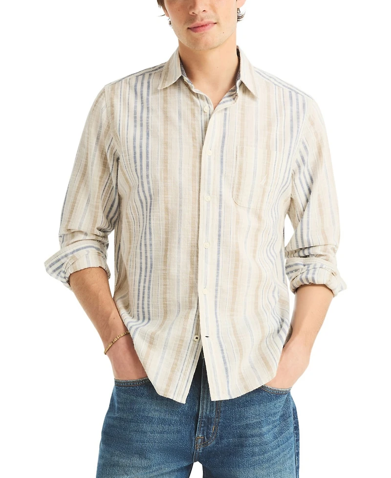 Nautica Men's Long-Sleeve Stripe Shirt