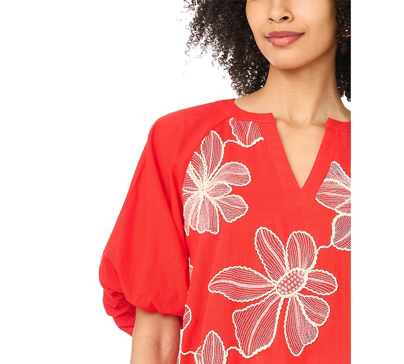 Vince Camuto Women's Split V-Neck Top