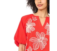Vince Camuto Women's Split V-Neck Top