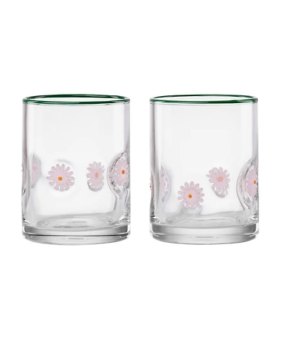 Oneida 24 Seven Flower Tumbler, Set of 2