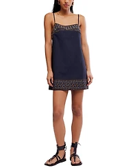 Free People Women's Sleeveless Square Neck Mini Dress