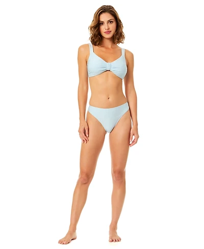 CeCe Women's V-Neck Adjustable Straps Knot Bikini Top