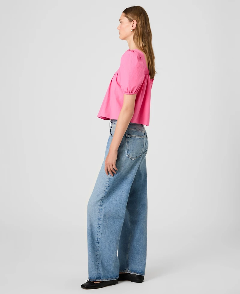 French Connection Women's Short-Sleeve Square Neck Top