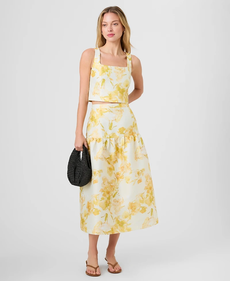 French Connection Women's Printed Midi Skirt