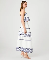 French Connection Women's Embroidered Midi Skirt