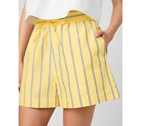French Connection Women's Striped Drawstring Shorts
