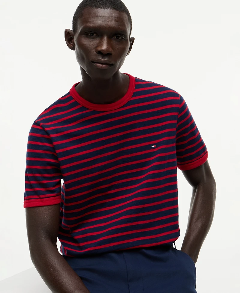 Tommy Hilfiger Men's Slub Yarn-Dye Stripe T-Shirt