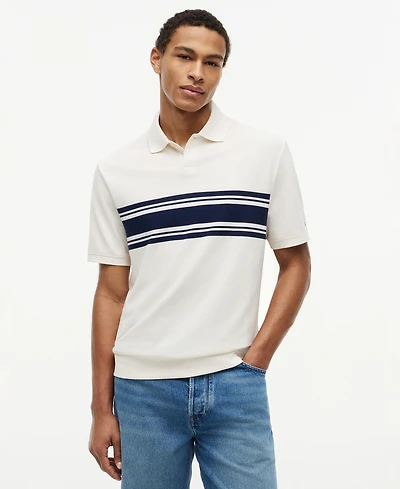 Tommy Hilfiger Men's Placed Breton Stripe Polo Shirt