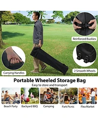 Gouun 10 x 10 ft Pop Up Canopy Tent with Detachable Sidewall and Wheeled Bag